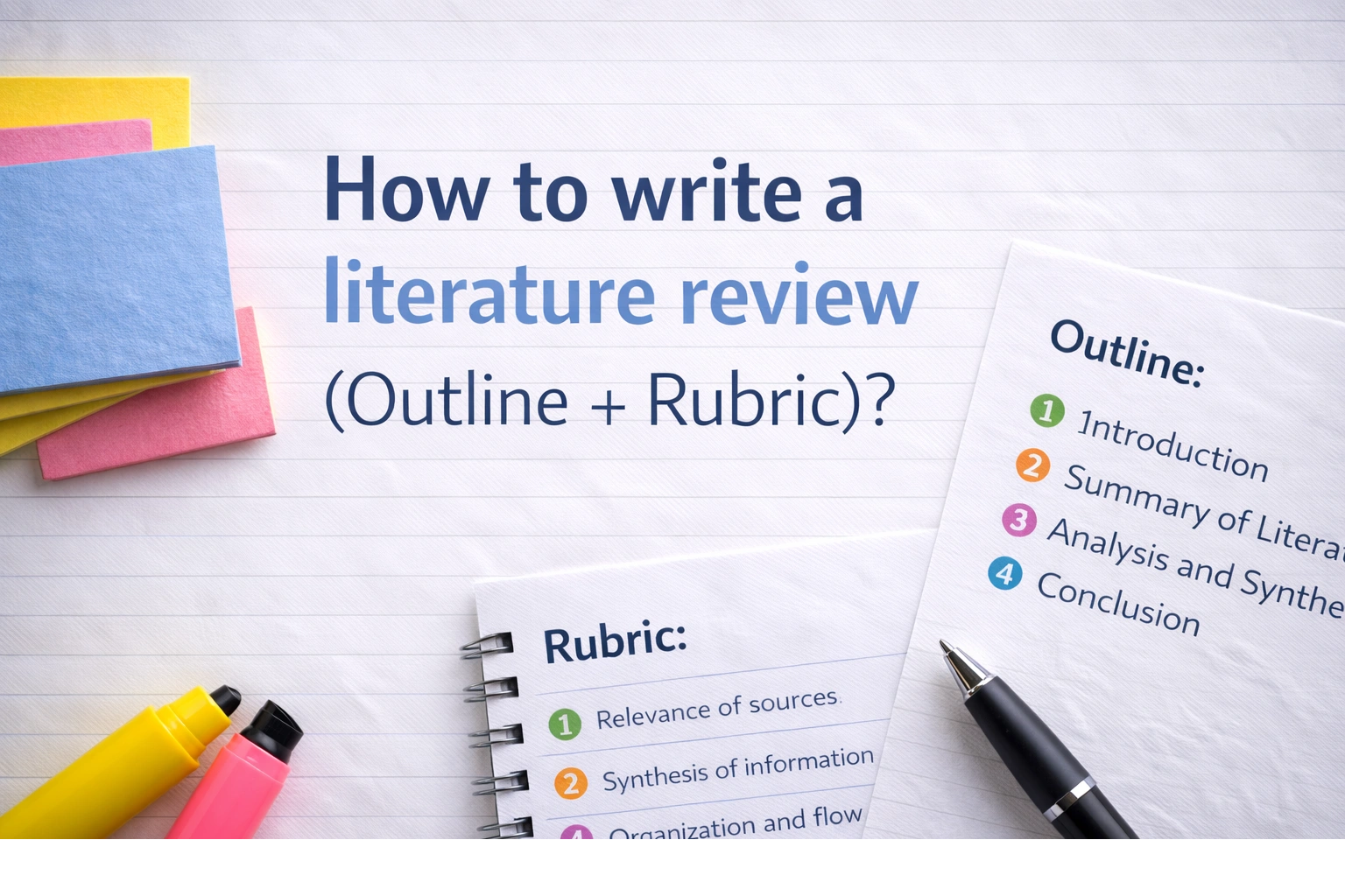 How to write a literature review (outline + rubric)?